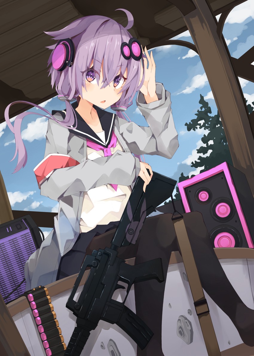 yuzuki yukari (voiceroid) drawn by yukikasa