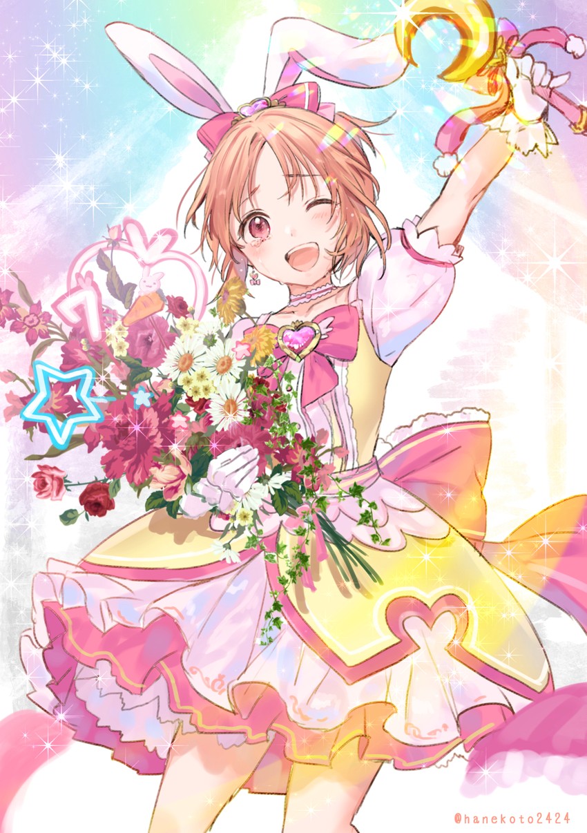 abe nana (idolmaster and 1 more) drawn by hanekoto