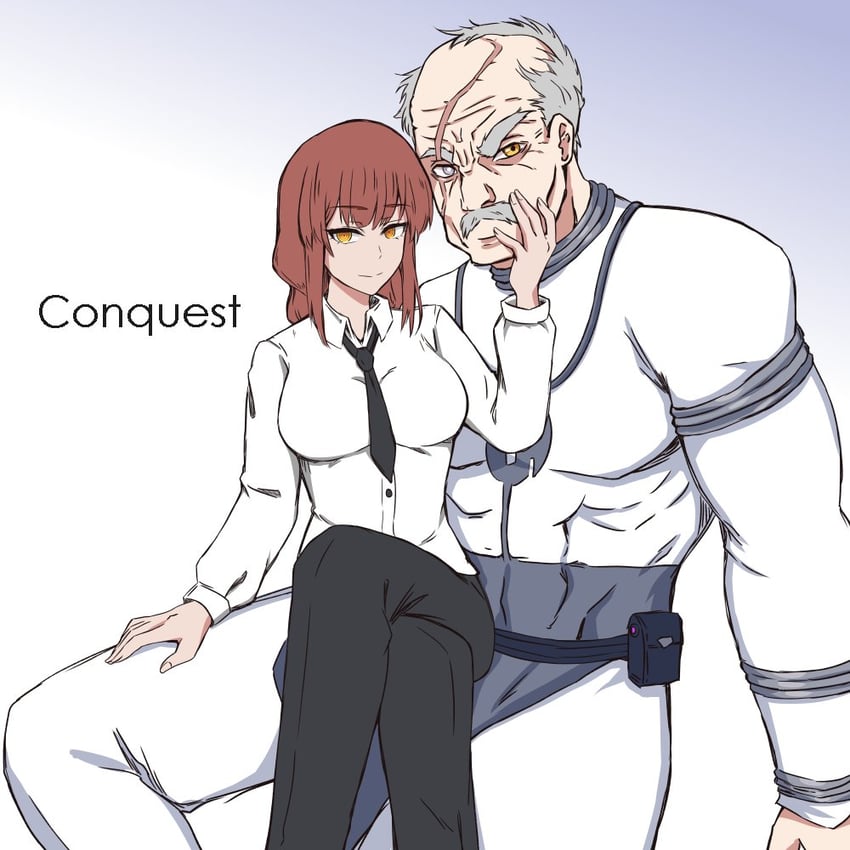 makima and conquest (chainsaw man and 1 more) drawn by selverna