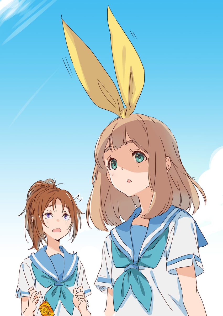 nakagawa natsuki and yoshikawa yuuko (hibike! euphonium) drawn by kawata_hisashi