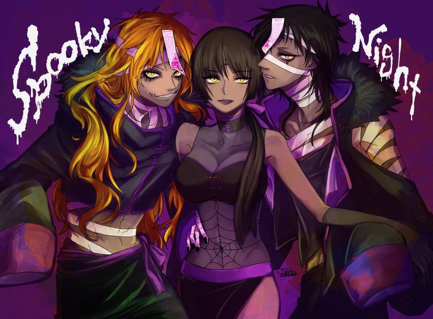 lulu bell, devit, and jasdero (d.gray-man) drawn by seto_satoru