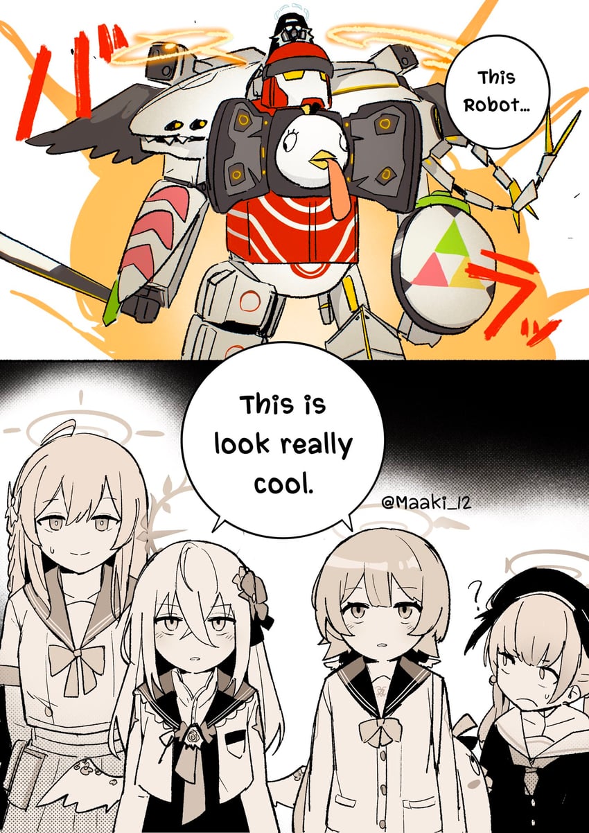 koharu, hanako, hifumi, azusa, binah, and 5 more (blue archive and 1 more) drawn by maaki12