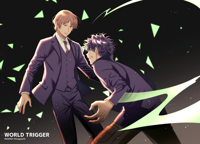 ninomiya masataka and kageura masato (world trigger) drawn by shirogane750