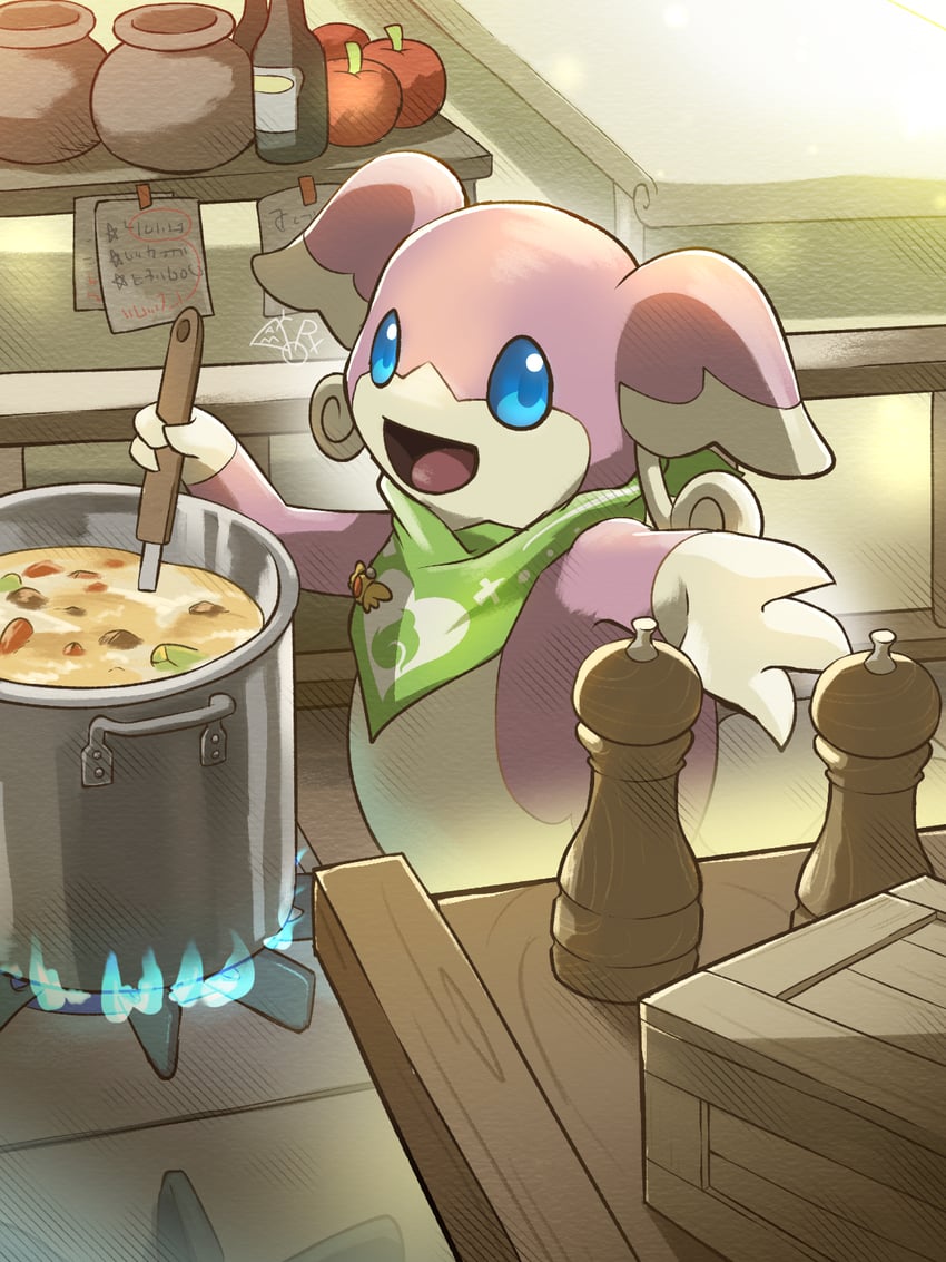 audino (pokemon and 1 more) drawn by yamaori_(hakkentai_pokedan)
