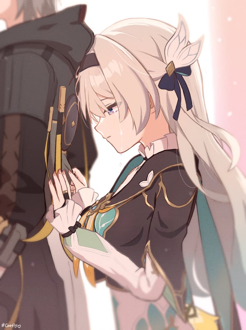 trailblazer, firefly, and caelus (honkai and 1 more) drawn by kuroi_taimu
