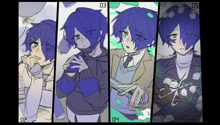 kajiyama fuuta, sakurai haruka, kusunoki muu, kashiki yuno, and kirisaki shidou (milgram) drawn by mou_xingchen