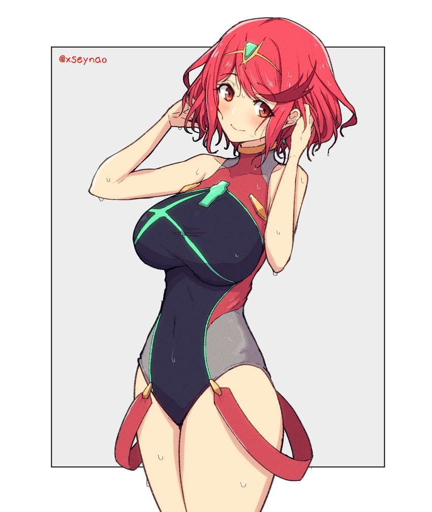 pyra (xenoblade chronicles and 1 more) drawn by mochimochi_(xseynao)