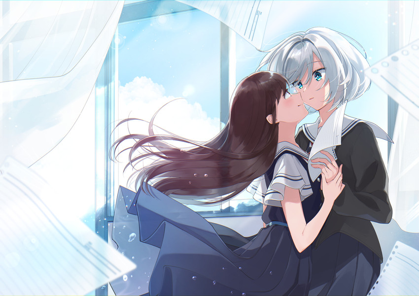 hoshikawa shizuku and asaka kaori (kimi to tsuzuru utakata) drawn by yuama
