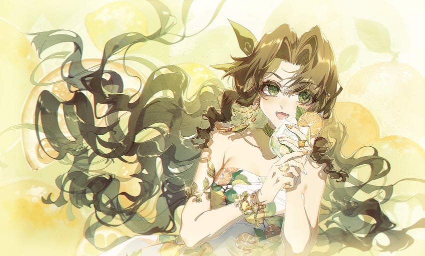 aerith gainsborough (final fantasy and 2 more) drawn by kieta