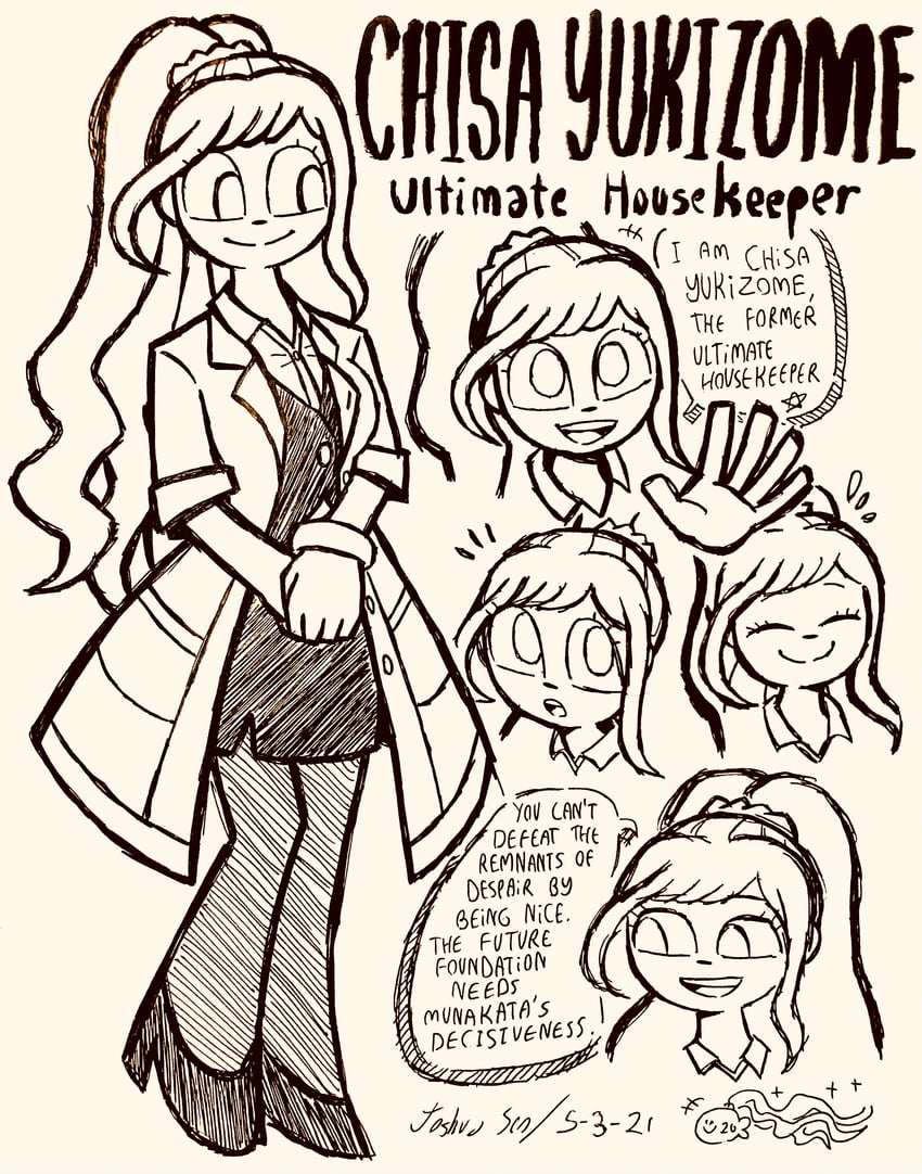 yukizome chisa (danganronpa and 1 more) drawn by josh-s26