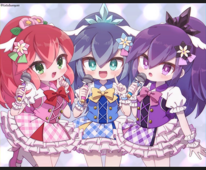 fubukihime, hyakkihime, tsubakihime, and idol fubukihime (youkai watch) drawn by tabana