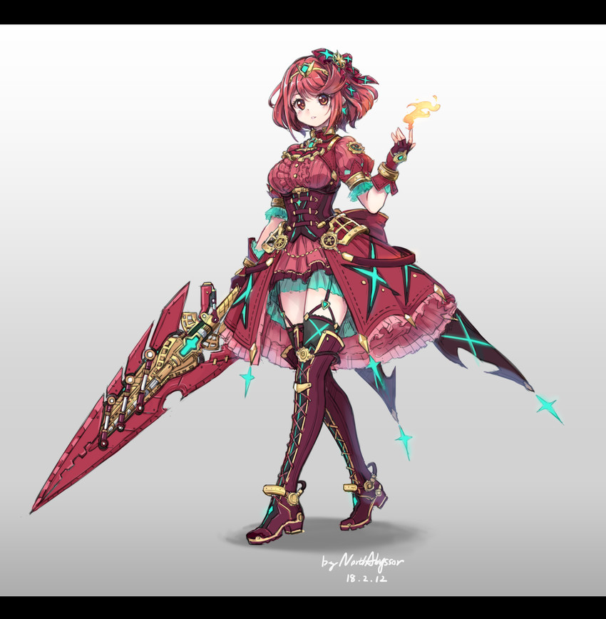 pyra (xenoblade chronicles and 1 more) drawn by north_abyssor