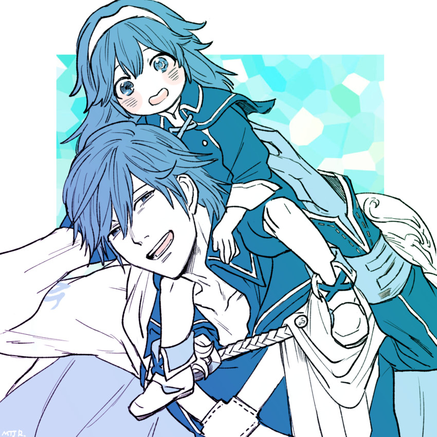 lucina and chrom (fire emblem and 1 more) drawn by nezumoto