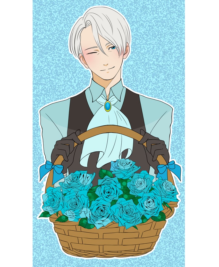 viktor nikiforov (yuri!!! on ice) drawn by aoibara1992