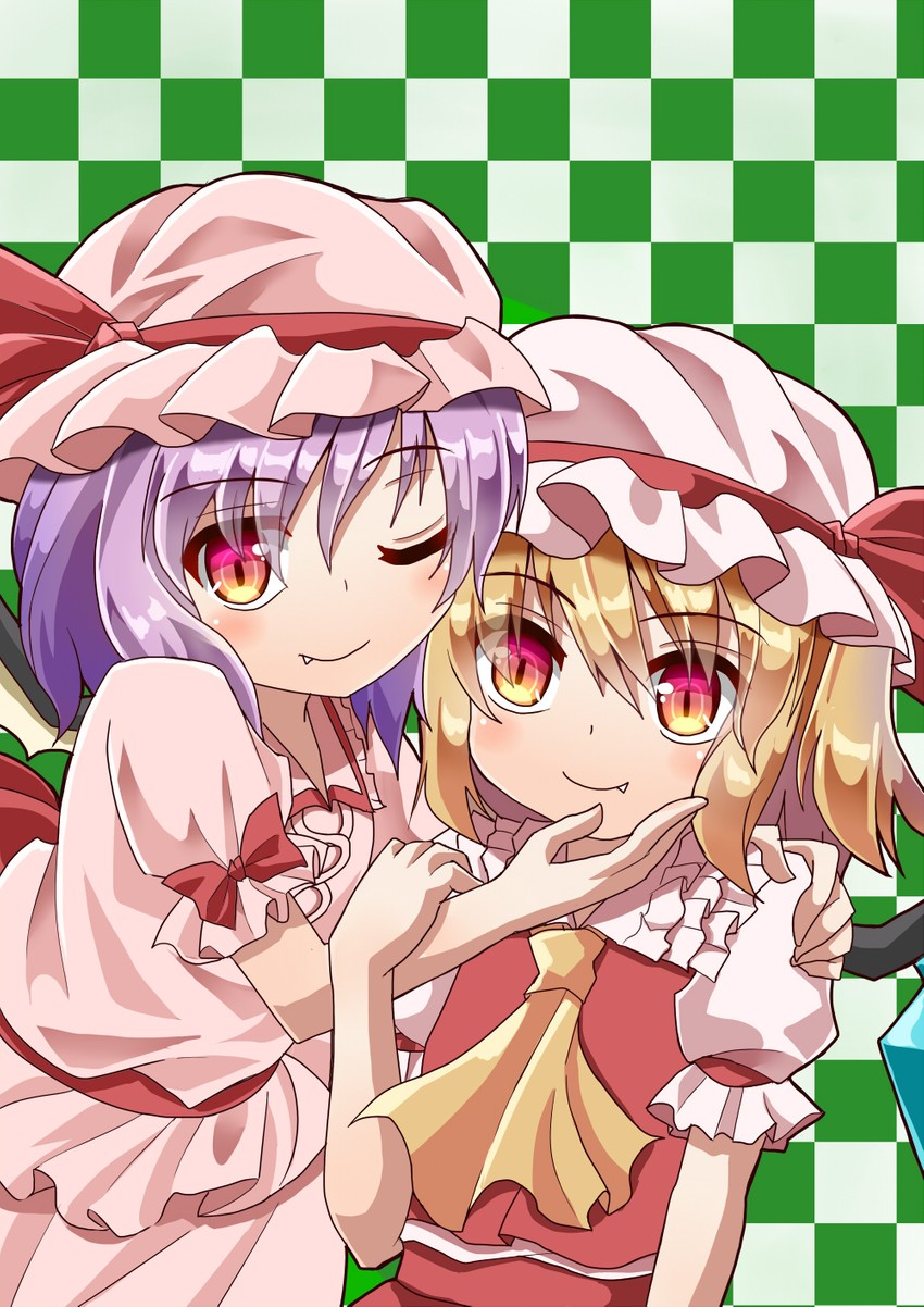 remilia scarlet and flandre scarlet (touhou) drawn by sugiyama_ichirou