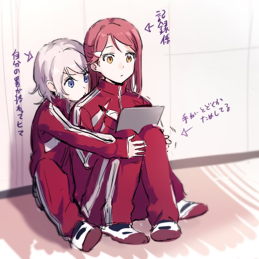 watanabe you and sakurauchi riko (love live! and 1 more) drawn by anna_039