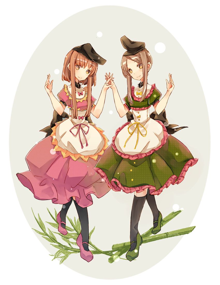 nishida satono and teireida mai (touhou) drawn by atoki