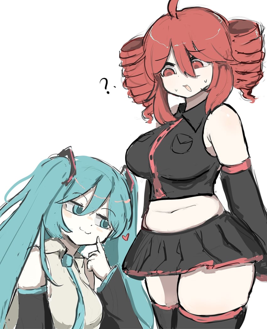hatsune miku and kasane teto (vocaloid and 1 more) drawn by m3link