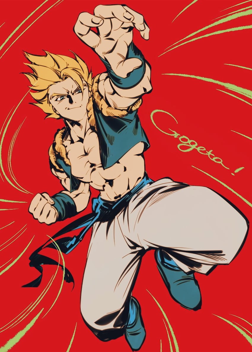 gogeta (dragon ball and 1 more) drawn by gcckg