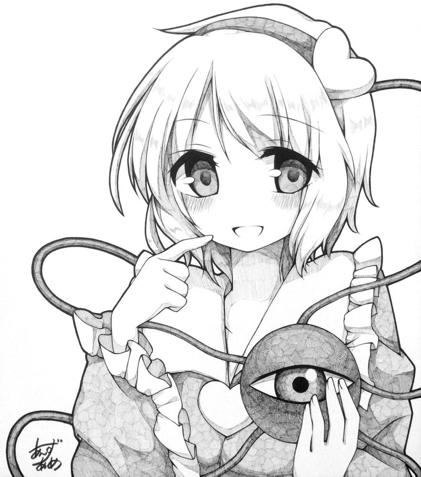 komeiji satori (touhou) drawn by anzu_ame