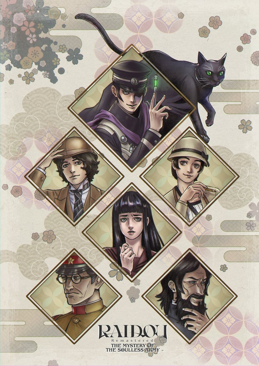 kuzunoha raidou, gouto, narumi shouhei, daidoji kaya, asakura tae, and 2 more (devil summoner and 1 more) drawn by stella_violari