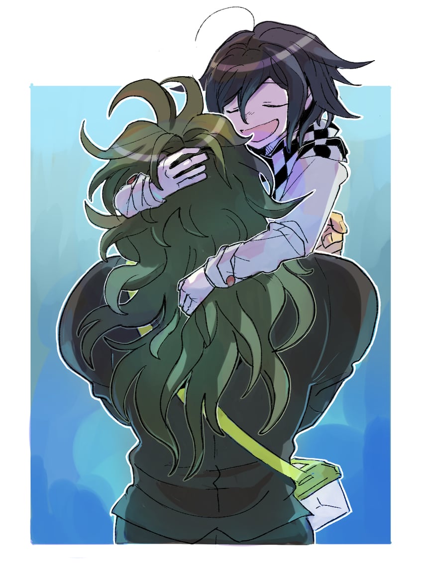 oma kokichi and gokuhara gonta (danganronpa and 1 more) drawn by kumakoro_(tetsupag)
