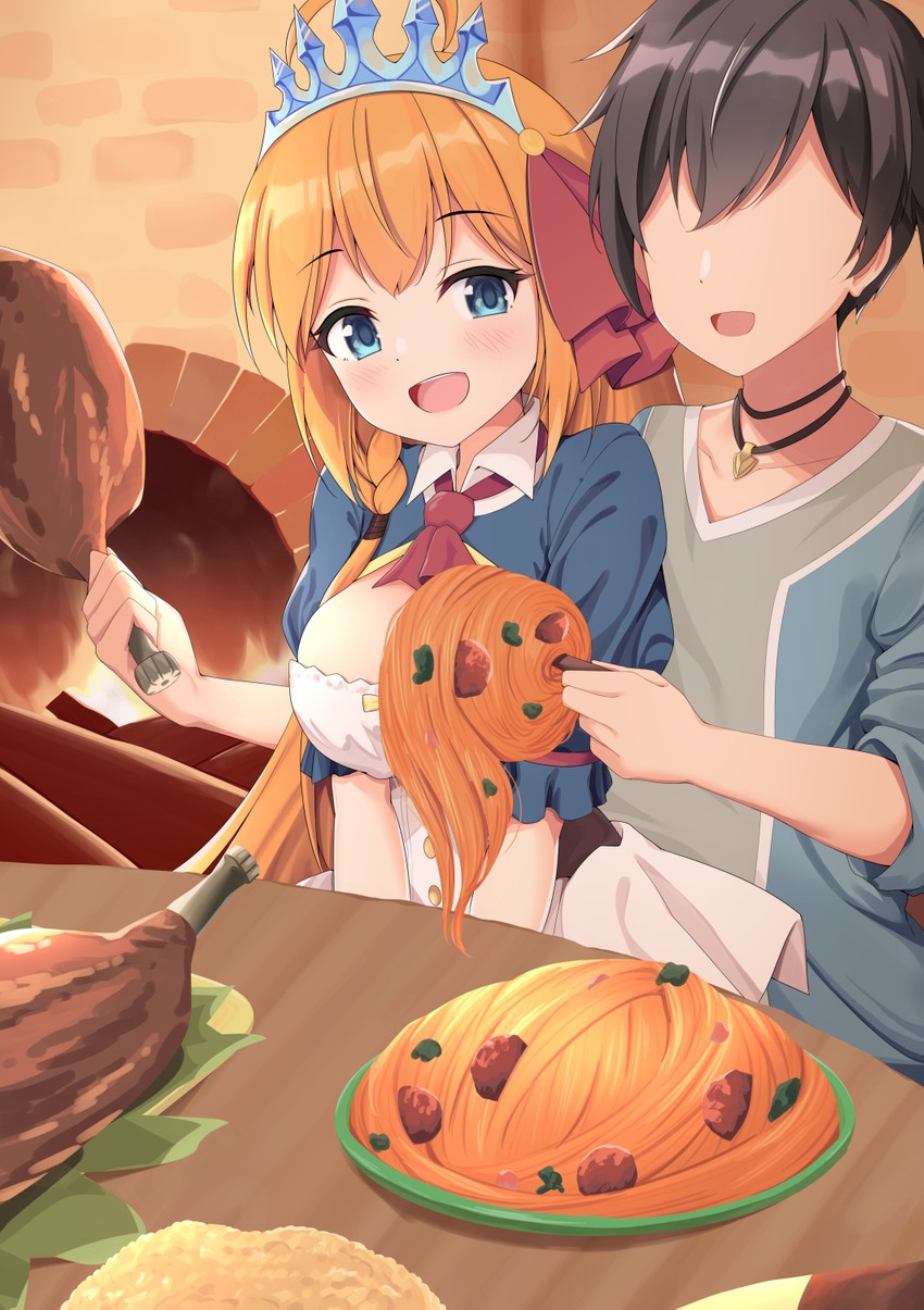 pecorine and yuuki (princess connect!) drawn by syurimp