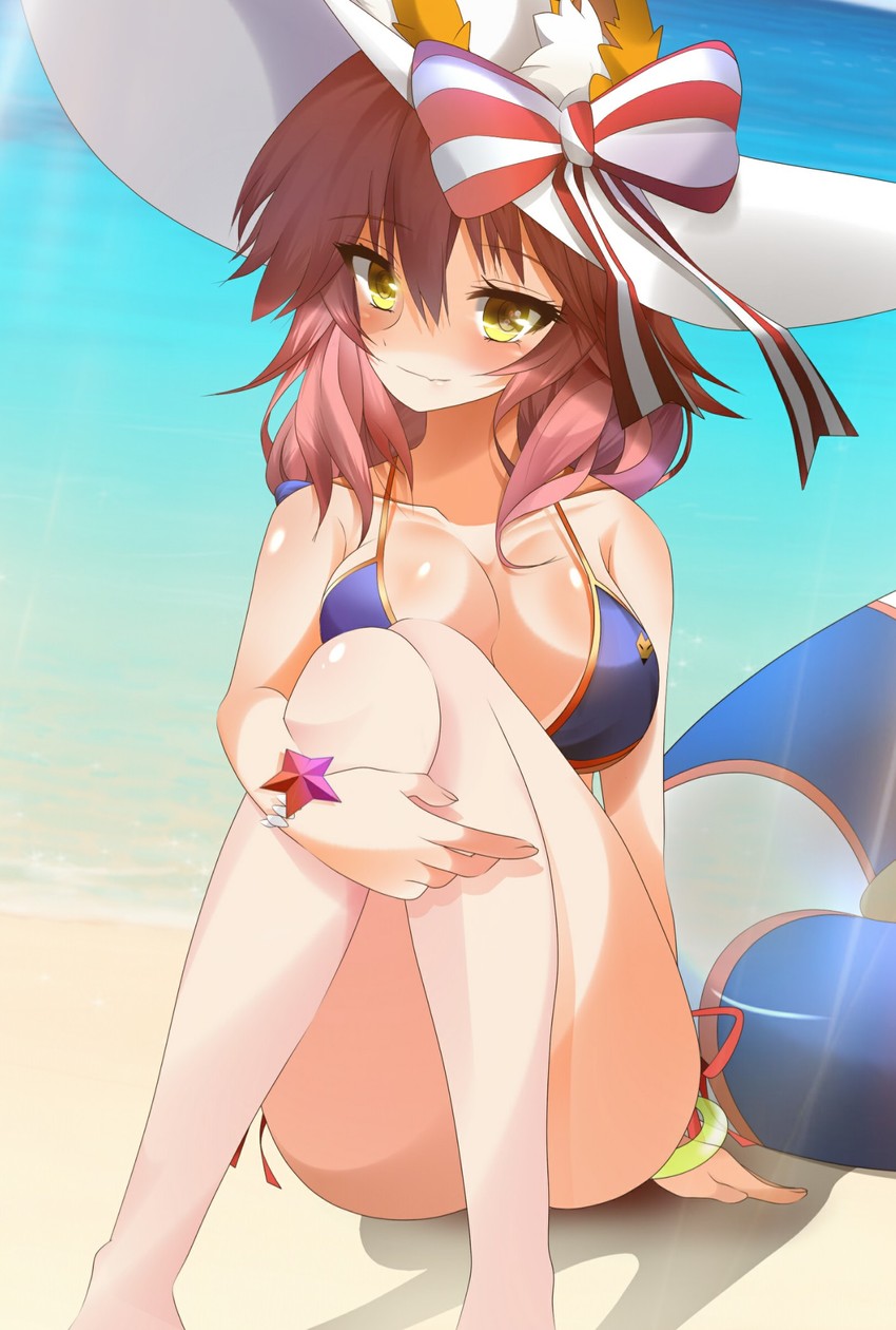 tamamo and tamamo no mae (fate and 2 more) drawn by yahoo0124