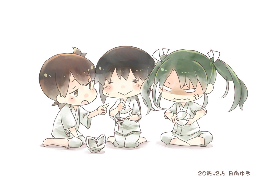 kaga, fubuki, and zuikaku (kantai collection) drawn by hinata_yuu