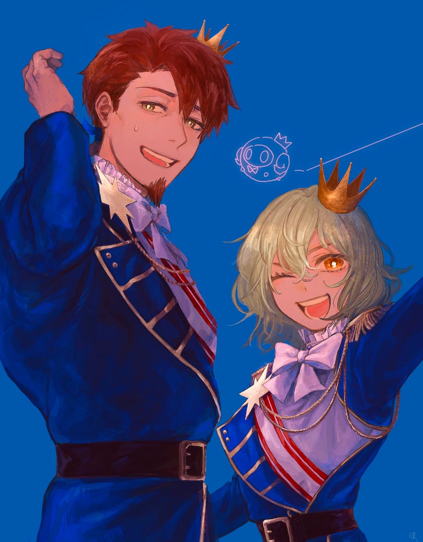 fujimaru ritsuka, hector, paris, and apollo (fate and 1 more) drawn by azi_pra