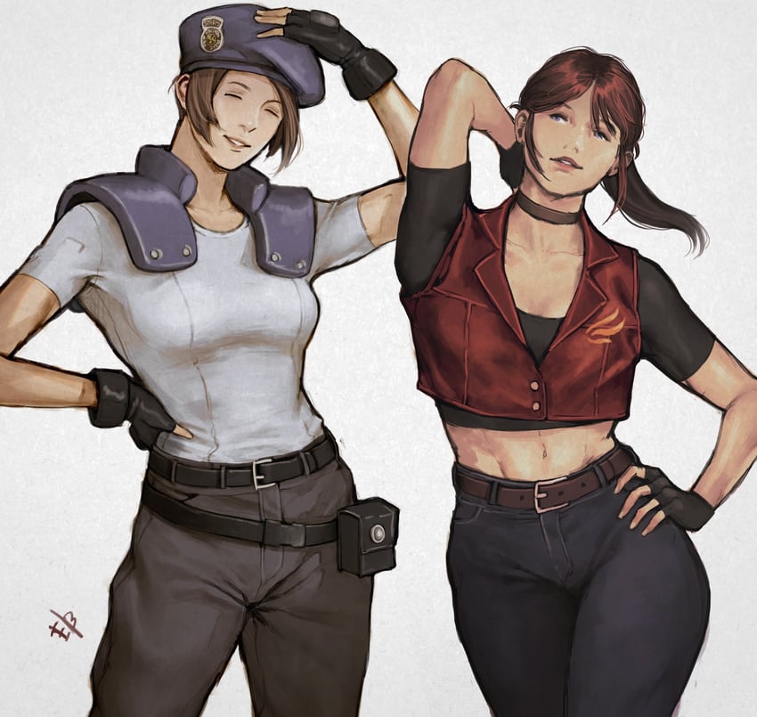 jill valentine and claire redfield (resident evil and 3 more) drawn by ericson_blum