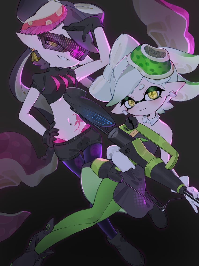 marie and callie (splatoon and 1 more) drawn by lat_latte71