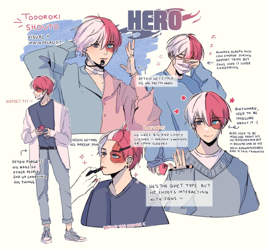 todoroki shoto (boku no hero academia) drawn by tomii_(gegofish)