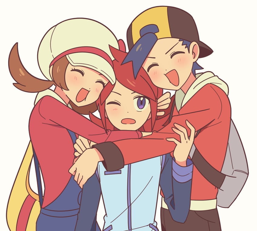 ethan, lyra, and silver (pokemon and 2 more) drawn by chueog