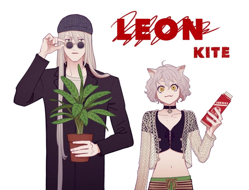 neferpitou, kite, mathilda lando, and leon (hunter x hunter and 1 more) drawn by bella_scottland