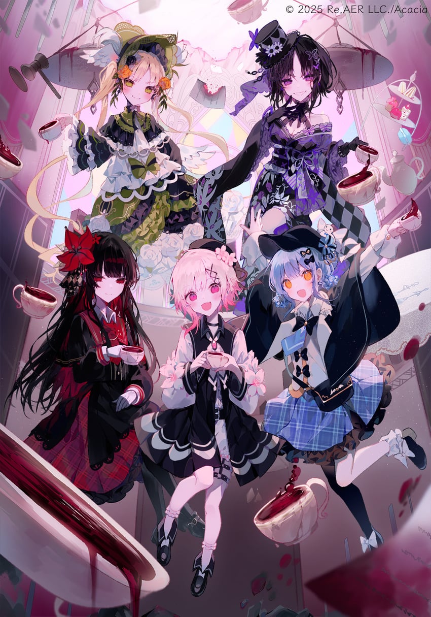 sakuraba ema, nikaidou hiro, and tachibana sherry (mahou shoujo no majo saiban) drawn by umemaro_(siona0908)