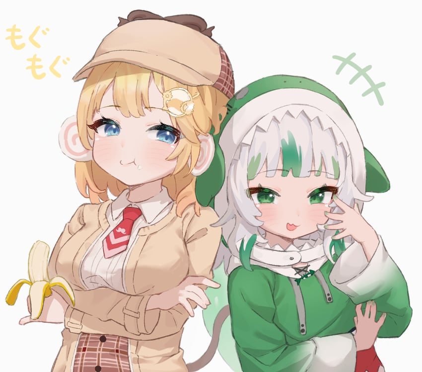 gawr gura and watson amelia (hololive and 1 more) drawn by fokkahim7