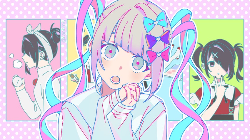 chouzetsusaikawa tenshi-chan and ame-chan (needy girl overdose) drawn by digonethrowone