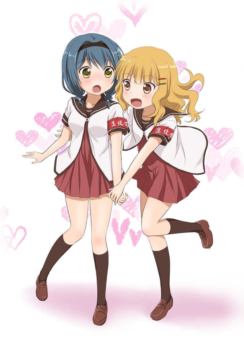 oomuro sakurako and furutani himawari (yuruyuri) drawn by shimazaki_mujirushi