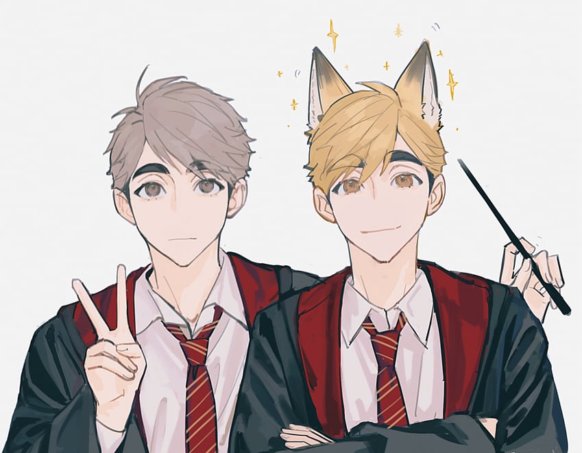 miya atsumu and miya osamu (haikyuu!! and 1 more) drawn by linbeiyx