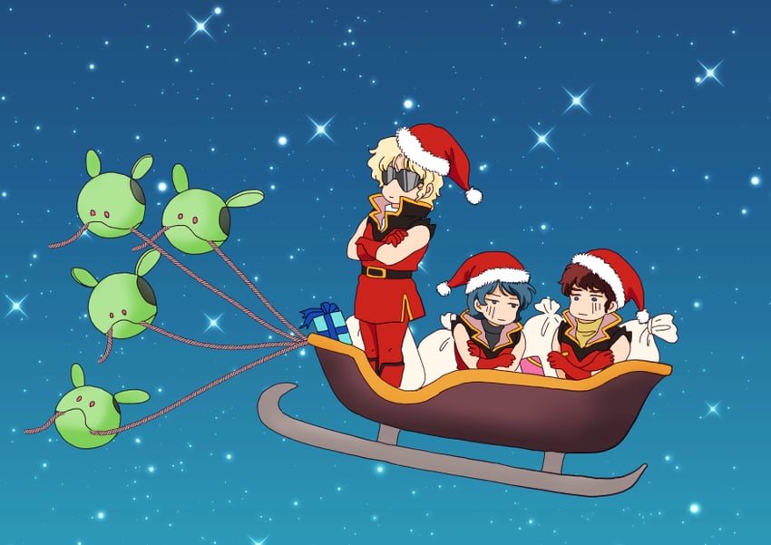 haro, amuro ray, kamille bidan, and quattro bajeena (gundam and 1 more) drawn by rh110417