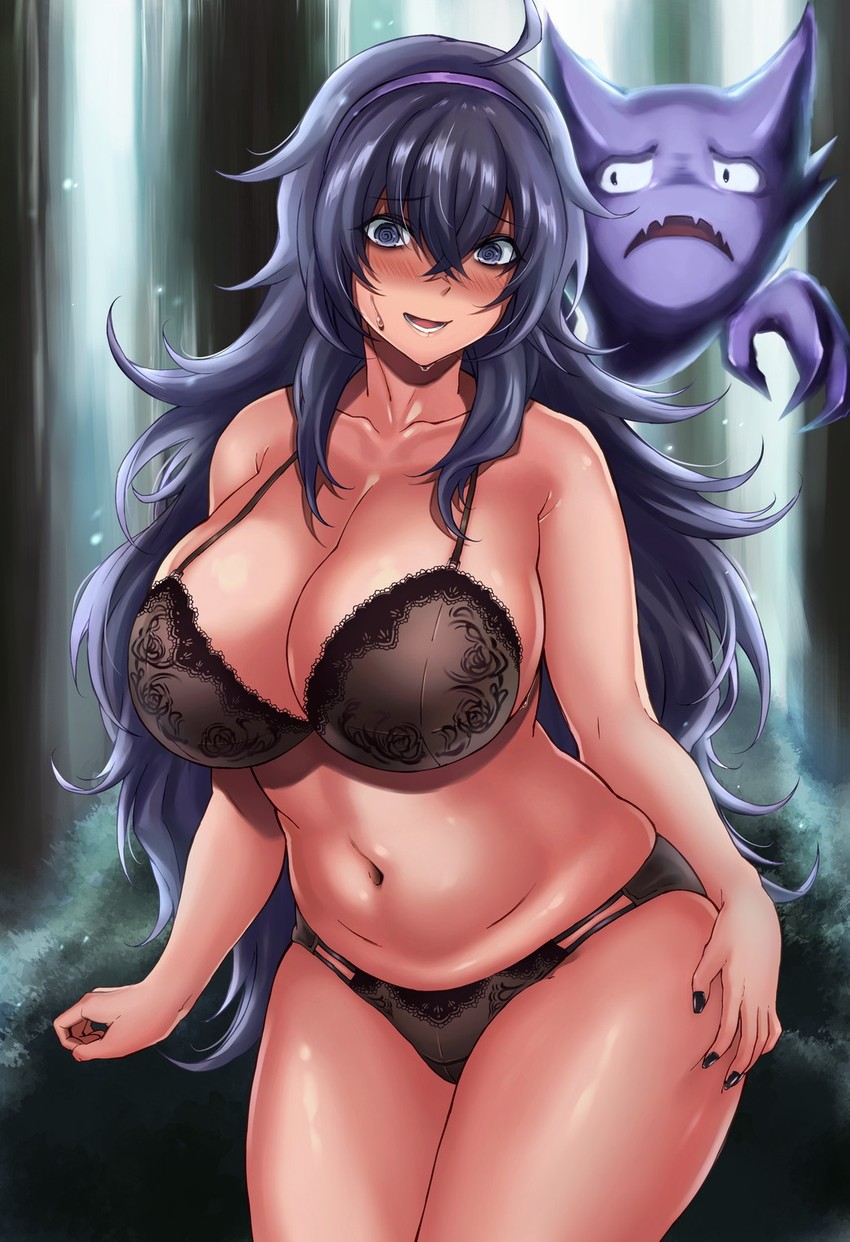hex maniac and haunter (pokemon and 1 more) drawn by hikari_(komitiookami)