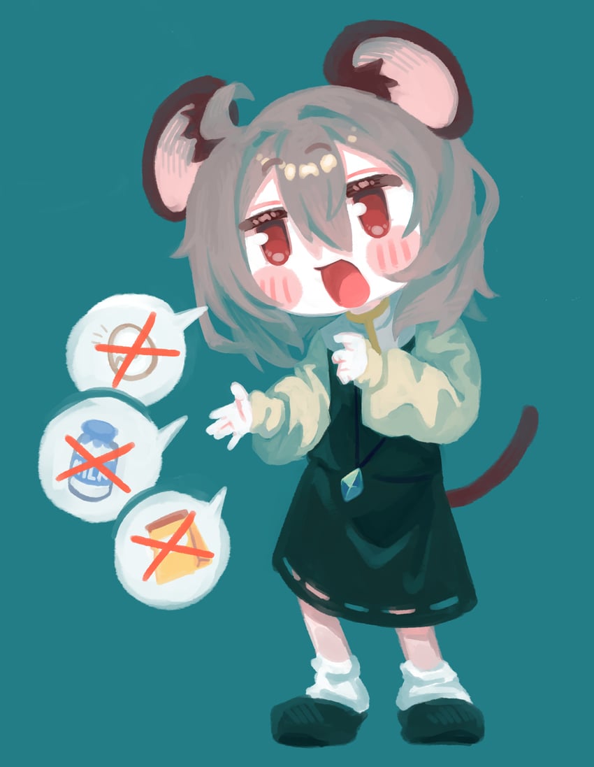 nazrin and nyon (touhou and 1 more) drawn by melanin_shikiso