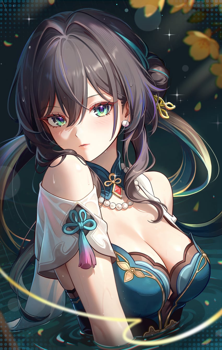 ruan mei (honkai and 1 more) drawn by aviary