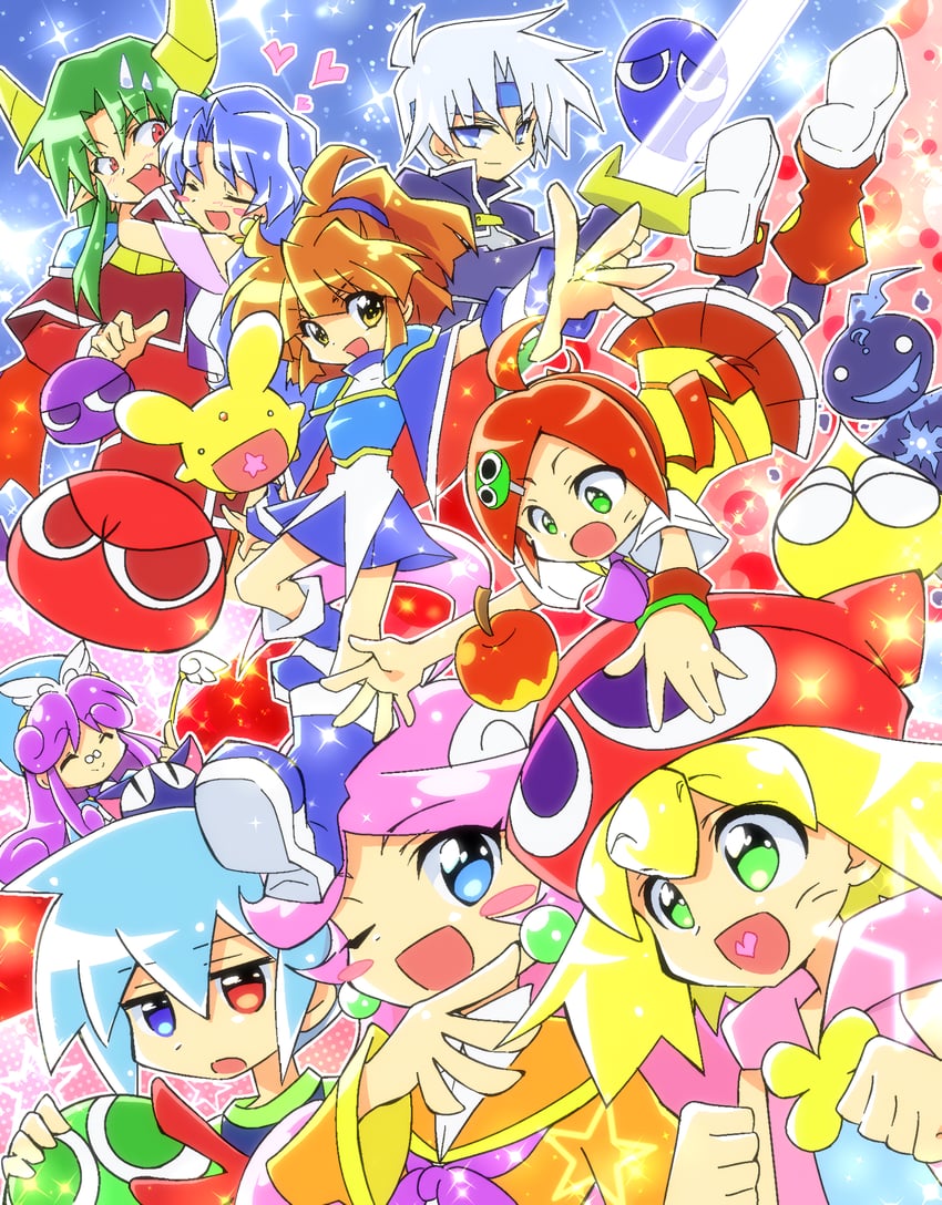 arle nadja, puyo, carbuncle, schezo wegey, amitie, and 8 more (puyopuyo and 3 more) drawn by user_cstp8353