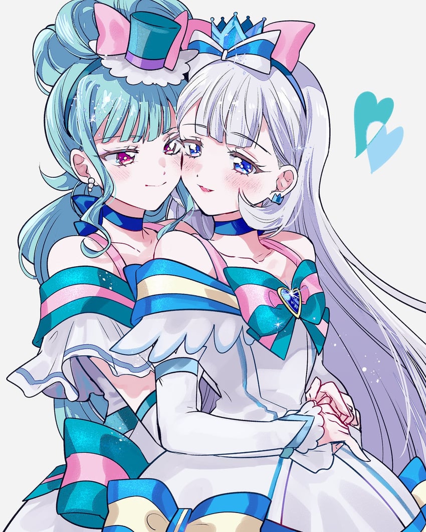 nekoyashiki yuki, nekoyashiki mayu, cure nyammy, and cure lillian (precure and 1 more) drawn by asako_(itiba)