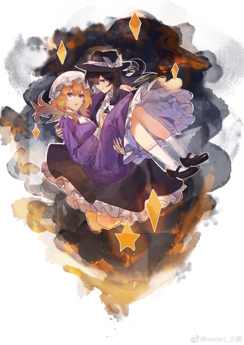 usami renko and maribel hearn (touhou) drawn by qin_xin