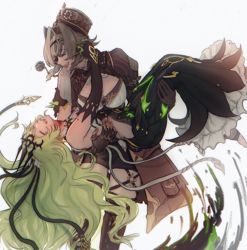 mobius and vill-v (honkai and 1 more) drawn by farcicalhelix
