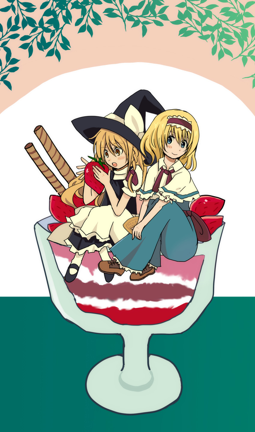 kirisame marisa and alice margatroid (touhou) drawn by shirakawa_kuu
