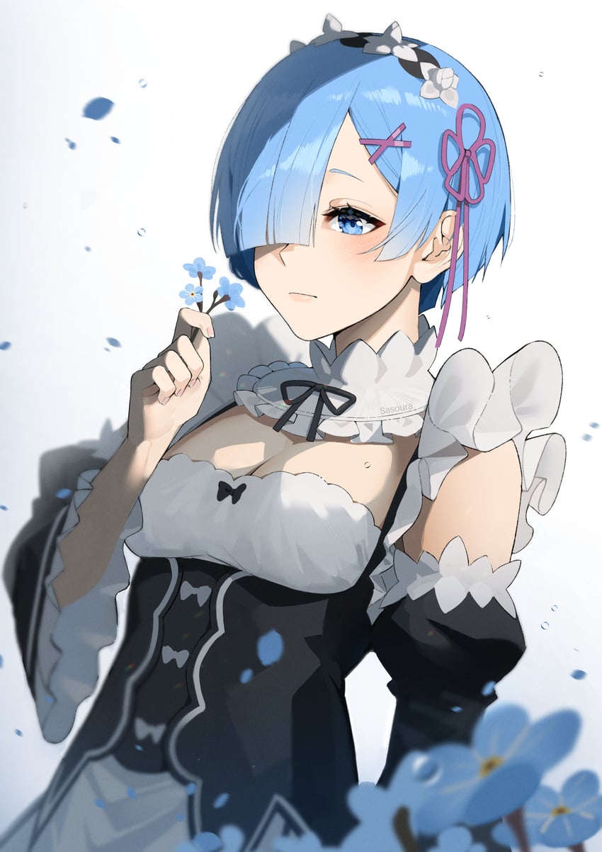 rem (re:zero kara hajimeru isekai seikatsu) drawn by sasoura